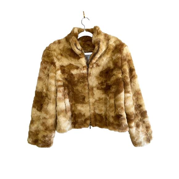 Donna Salyers Fabulous Furs Caramel Cream Color Fox Rabbit Faux Size XL READ - Picture 3 of 16